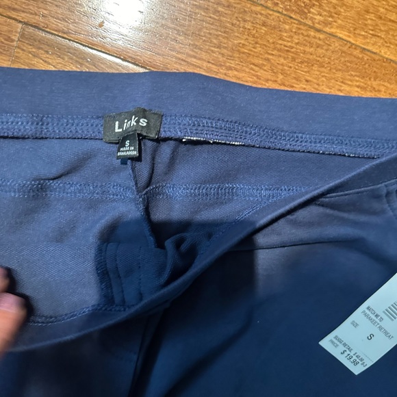 Links capri pants. Navy Size small. Rhinestone detail on leg split - Picture 3 of 5